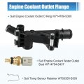 X Autohaux Water Outlet Connect Adapter W Temp Sensor Ford Escape 13-16 Fusion 13-14 For Fiesta Transit Bm5z-8592-a