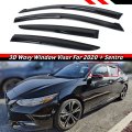 3d Wavy Smoke Window Visor Rain Guard Deflector Compatible With 2020 2021 2022 2023 2024 Nissan Sentra 4 Door Sedan