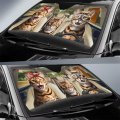 Bengal Cat Car Sun Shade Foldable Reflective Visor Pet Automotive Windshieldshades Uv Rays Heat Front Window Sun Protector For