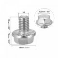 Uxcell M8x10mm Hex Serrated Flange Bolts Screws Metric Thread 304 Stainless Steel 10pcs