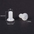 Uxcell M4x8mm Threaded Nylon Screws Phillips Cross Flat Head Machine Bolts 100pcs