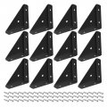 Uxcell 12pcs Angle Corner Brackets 65x19x65mm Cold Rolled Steel Braces Joining Support With Screws For Desk Bed Edge Black