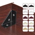 Uxcell 12pcs Angle Corner Brackets 65x19x65mm Cold Rolled Steel Braces Joining Support With Screws For Desk Bed Edge Black