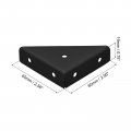 Uxcell 12pcs Angle Corner Brackets 65x19x65mm Cold Rolled Steel Braces Joining Support With Screws For Desk Bed Edge Black