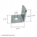 20 Pack 2 Hole L Shaped 90 Degree Connector Bracket For All 1-5 8 Strut Channel Heavy Duty Electro-galvanized