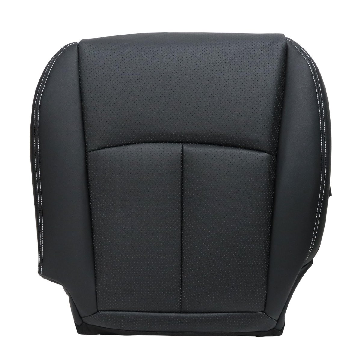 Driver And Passenger Side Bottom Perforated Leather Seat Covers Black For Infiniti Q50 2014 2015 2016 2017 2018 2019 2020 Fits