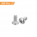 Uxcell 4-40x1 4 Pan Head Machine Screws 304 Stainless Steel 18-8 Screw Phillips Drive Fully Threaded Bright Finish Pack Of 200
