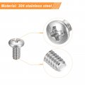 Uxcell 4-40x1 4 Pan Head Machine Screws 304 Stainless Steel 18-8 Screw Phillips Drive Fully Threaded Bright Finish Pack Of 200