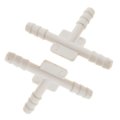 Vacuum Tubing Tee 2 Pieces Plastic White T Shape 0 125 In Outer Diameter Alx-pau-mm-47325-cl360a50 