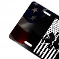 Ems Star Of Life Emt Paramedic Medic American Flag Aluminum Stainless Decorative Car Front Personalized License Plate 6 X 12 In