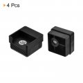 Uxcell 8pcs Plastic Threaded Tube Inserts With M10 Thread For 1 97 X1 Od Square Adjustable Black Plug Caster Insert Chair End