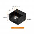 8pcs Plastic Threaded Tube Inserts With M10 Thread For 1 97 X1 Od Square Adjustable Black Plug Caster Insert Chair End Caps