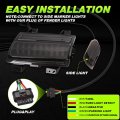 Lx-light New Upgrade Smoke Led Turn Signal Lights With Drl Side Marker Replacement For Jeep Wrangler Jl Sahara Rubicon High
