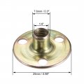 Uxcell 1 4 X25x1 2mm Brad Hole Tee Nut Carbon Steel T-nuts Furniture Hardware Flange Insert Female Thread 15pcs