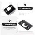 Housoutil 4pcs Cam Block Door Strike Plate Filler Security Front Reinforcement Hole Corner Deadbolt Cover Pocket Stainless
