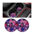 Auceli 2 Pack Car Coasters Universal Vehicle Cup Holder Insert 75 Inch Anti-slip Shockproof Rubber Drink Mug Mat Pad Cute 
