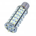 Hqrp 4-pack Ba15s Bayonet Base 66 Leds Smd 3528 Led Bulb Cool White 6300k-7000k 10-30v Dc 5w 320-370 Lumen Compatible With 1141