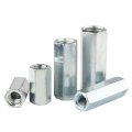 M14 2 X 44mm Long Rod Metric Hex Coupling Nuts Galvanized Carbon Steel Threaded Couplers For Furniture And Industrial Use 4 