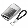 Tpu 3 Button Car Key Fob Case Cover For Vw Golf Mk7 Tiguan Passat Seat Ibiza Leon Skoda Octavia With Rings Full Protective 