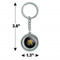 Graphics More Wichita State University Shockers Logo Keychain Spinning Round Chrome Plated Metal
