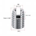 Uxcell Self Tapping Threaded Inserts M6 M10x14mm Carbon Steel Repairing Nuts 10pcs
