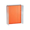 Azar Displays 700357-org 16 W X 20 25 H Pegboard Powerwing Displayith 3 Side Wings In Translucent Orange 