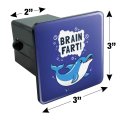 Brain Fart Dolphin Funny Humor Tow Trailer Hitch Cover Plug Insert For 2 In Receivers Black Abs Plastic With Uv Resistant Resin