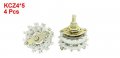 Uxcell 4pcs Kcz45 4p5t 4 Pole 5 Throw Two Deck Band Channel Rotary Switches