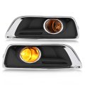 Fog Light Assembly For 2013-2015 Chevy Chevrolet Malibu 2016 Limited Yellow Lens Lamps W Blub Driver Passenger Side Include 