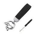 Kewucn Genuine Leather Car Keychain Universal Heavy Duty Metal Auto Key Fob Holder With Anti Lost D-ring For Men Women I 