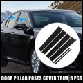 X Autohaux 6 Pcs Door Cover Panel Trim Pillar Posts Exterior Window Anti Scratch Stickers For Toyota Camry 2007-2011 Black