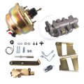 Geluoxi 8 Dual Power Brake Booster Replacement For Chevy Bel Air Nomad 150 210 Series 1955-1957 Disc Drum Kit
