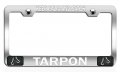 Keep Calm And Catch Tarpon Fishing Chrome Metal License Plate Frame Heavy Duty Steel Tag Holder For Us Canada Vehicles 12 5 X 6 