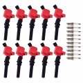 Ena Set Of 10 Energy Ignition Coil Pack And Iridium Spark Plug Ford Lincoln Mercury Crown Victoria E-150 E-250 Expedition F-150 