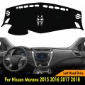 Hyzijin Car Dashboard Dash Board Cover Mat Carpet Compatible For Nissan Murano 2015-2018 Left Hand Drive