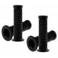 2 Pairs 7 8 Black Motorcycle Hand Grips Bar End Handlebar Fit For Cafe Racer Dirt Bike 