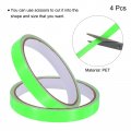 Uxcell 4rolls Glow In The Dark Tape 0 3 Inch X 9 8 Ft Fluorescent Adhesive Luminous For Stairs Walls Steps Exit Sign Home
