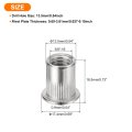 50pcs Rivet Nuts Flat Head 3 8 Stainless Steel 304 Threaded Insert Knurled Body