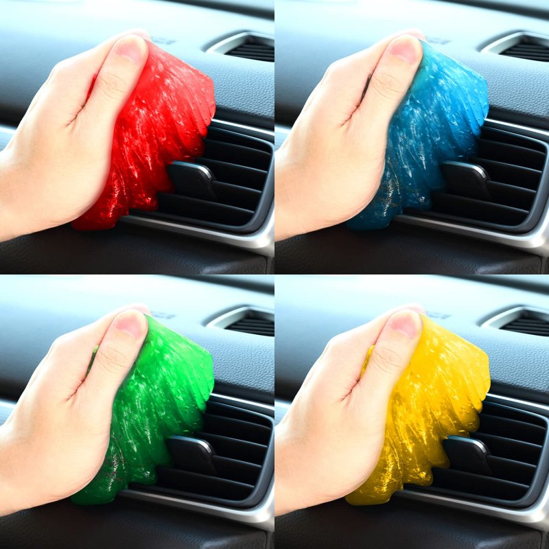 Dna Motoring Tools-00150 4 Pack Car Cleaning Jelly Auto Detailing Tool Universal Clean Gel Vent Air Interior Home Office