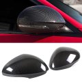 Real Carbon Fiber Side Mirror Cover Caps Compatible For 2017-2021 Alfa Romeo Giulia Quadrifoglio