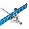 Precision Table Saw Miter Gauge System With 27 Angle Stops 3 4 In X 8 Slotted Bar 24 Multi T Track Fence And Flip Stop 71391v 