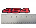 Erpart Combo Red On Black 454 And Silver V8 Highly Polished Embossed Aluminum Emblem Badge Nameplate Compatible With Chevy