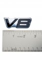 Erpart Combo Red On Black 454 And Silver V8 Highly Polished Embossed Aluminum Emblem Badge Nameplate Compatible With Chevy