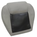 Front Driver Or Passenger Bottom Replacement Leather Seat Cover Perforated 2-tone Gray For Jeep Commander 2006 2007 2008 2009 