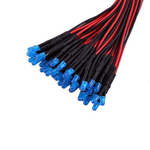 50pcs 3 5 10mm Pre-wired Diffused Led Diodes Multi Colors Light Dc 9-12vblue Light-3mm