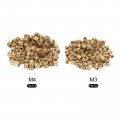 Uxce M3 X 4mm L Od And M4 L 5mm Female Thread Brass Knurled Threaded Insert Embedment Nuts 200in 1 Set