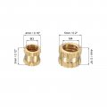 Uxce M3 X 4mm L Od And M4 L 5mm Female Thread Brass Knurled Threaded Insert Embedment Nuts 200in 1 Set