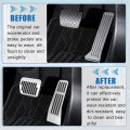 X Autohaux 3pcs Gas Pedal Brake Rest Pad Cover Anti Slip Footrest For Mazda 2 3 6 Cx-3 Cx-5 Cx-9 Car Pedals Accessories Silver