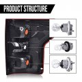 G-plus Rear Tail Lamp Light W Bulbs Wiring Harness Lh Driver Side Compatible With 2018 2019 2020 Ford F150