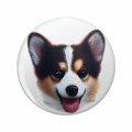 1080 Graphics Happy Corgi Dog Color White Border Sticker Center Symmetric 1400x1400 Transparent Background Key Chain Double 